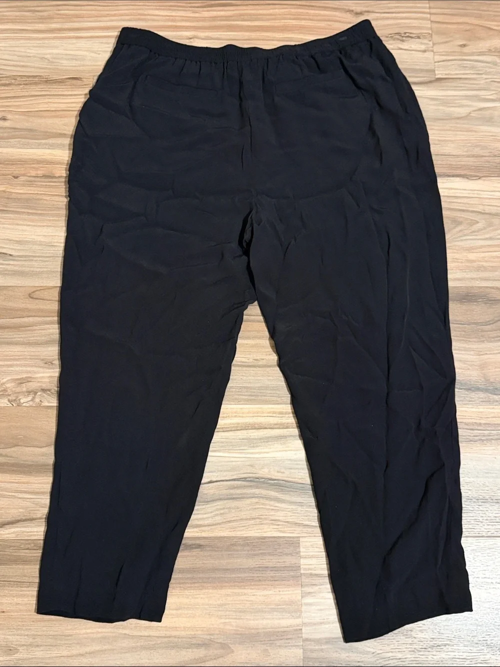Kate Spade Ria Pant Black Bow Front Elastic Waist Viscose XL Classic Career